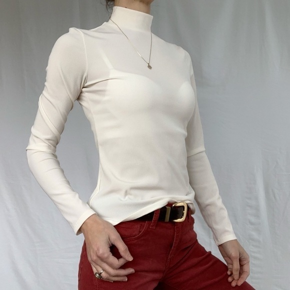 Ribbed sweater size S turtleneck H&M off white Woman - Picture 2 of 12